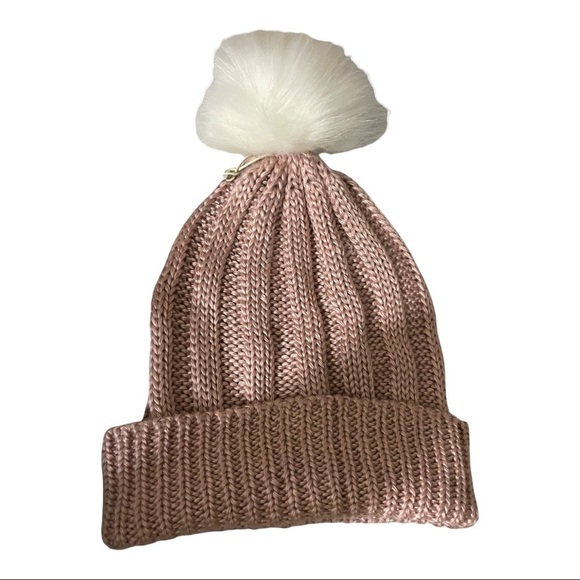 BCBGENERATION chunky knit pom Pom pink beanie in a gift box. New with tag - Picture 2 of 5